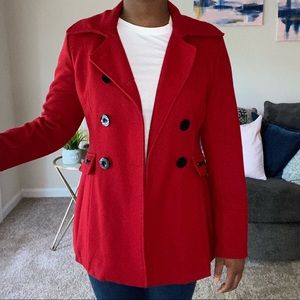 Red Peacoat- Great Condition Size M